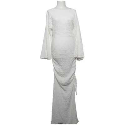 Maxikleid (Weiß) von NA-KD Baumwolle, Elasthan, Polyamid, Polyester