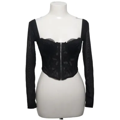 Crop top (Black) from White Fox Elastane, Polyamide
