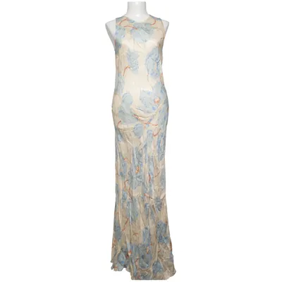 Maxi jurk (Beige, Blauw, Meerkleurig) van Topshop Viscose
