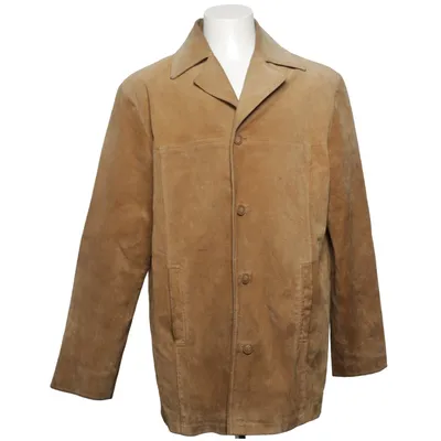 Leather blazer (Brown) from Leather Legend Leather, Polyester, Viscose
