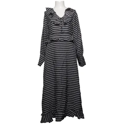 Maxi dress (Black, Gray) from Ghospell Polyamide, Polyester, Viscose
