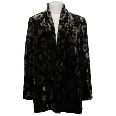 Blazer (Sort, Beige) fra Emporio Armani Cupro, Silke, Viscose