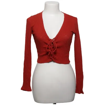 Cardigan (Rood) van Project Social T x Urban Outfitters Katoen, Elastaan