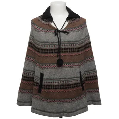 Poncho (Grå, Brun, Flerfarvet) fra Rosemunde Nylon, Uld