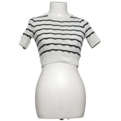 Crop top (White, Black) from Zara Cotton, Polyester