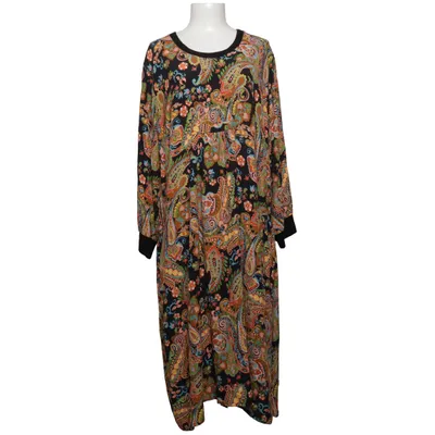 Maxi dress (Black, Multicolored) from Du Milde Elastane, Viscose