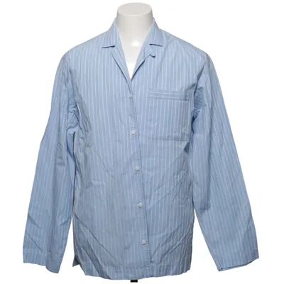 Pajama shirt (Blue, White) from H&M Linen, Viscose