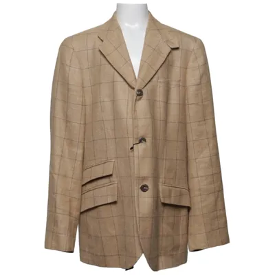 Blazer (Beige) de Polo Ralph Lauren Lin, Soie, Viscose, Laine
