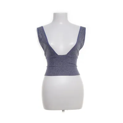 Crop top (Blå, Sølv) fra BDG by Urban Outfitters Elastan, Polyamid