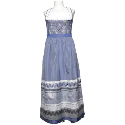 Dirndl (Blå, Vit, Grå) från Alpin Bomull, Metallfiber, Polyester