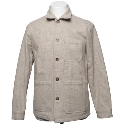 Skjortejakke (Beige) fra A Day's March Polyester, Uld