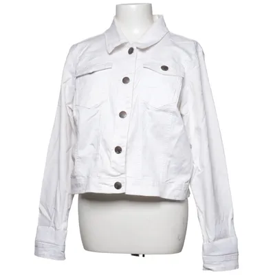 Denim jacket (White) from Denim Identity by Zizzi Cotton, Elastane