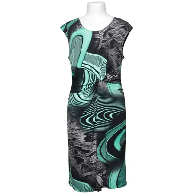 Robe (Tia selskabskjole abstrakt grøn/sort) de Tia Élasthane, Polyester