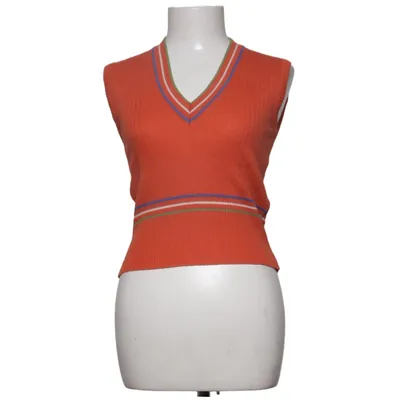 Pull sans manches (Rouge, Multicolore) de Lucia Polyamide, Laine