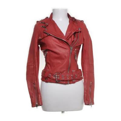 Biker jacket (Red) from Jofama by Kenza Polyester, Leather