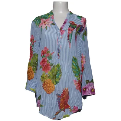 Blouse (Blauw, Wit, Meerkleurig) van Derhy Katoen, Viscose