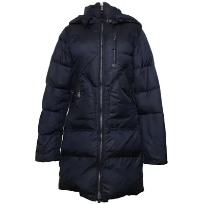 Down coat (Black) from Cedrico Down, Feather, Leather, Nylon, Polyester