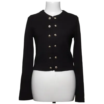 Strickjacke (Schwarz) von H&M Viskose, Polyester, Elasthan