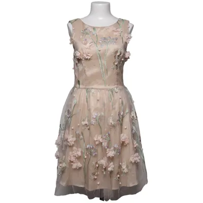 Robe de cocktail (Beige, Multicolore) de Ida Sjöstedt Acétate, Polyester