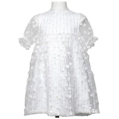 Dress (White) from Next Cotton, Polyamide, Polyester