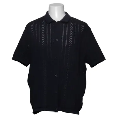 Chemise à manches courtes (Bleu) de H&M Polyester, Coton