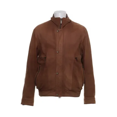 Læderjakke (Brun) fra Maddox Polyester, Læder