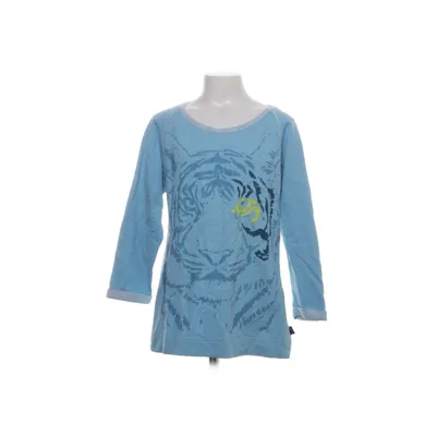 Langærmet t-shirt (Blå) fra Trigema Bomuld, Polyester