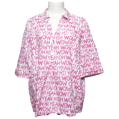 Korte mouwen shirt (Wit, Roze) van Christian Berg Katoen