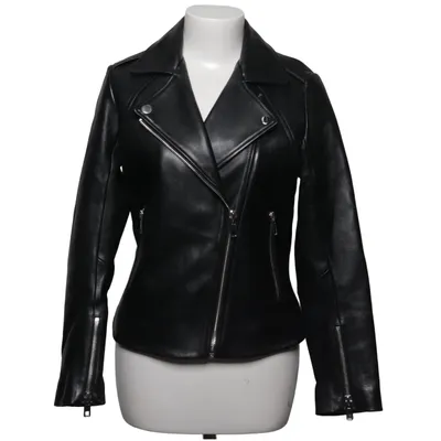 Bikerjack (Zwart) van Sandro Katoen, Leer, Polyester