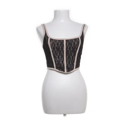 Crop top (Beige, Black) from Social Tourist Cotton, Elastane, Polyester