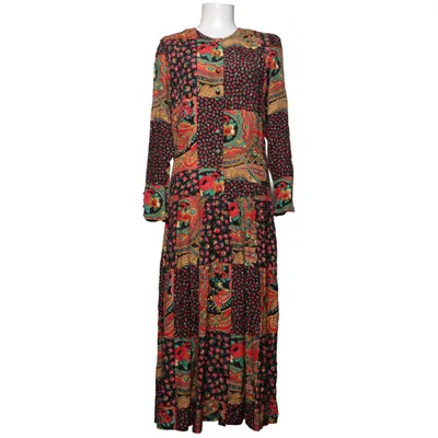 Maxikleid (Schwarz, Rot, Gelb) von GR Design Viskose