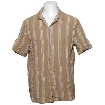 Korte mouwen shirt (Bruin, Wit) van H&M Katoen, Polyester