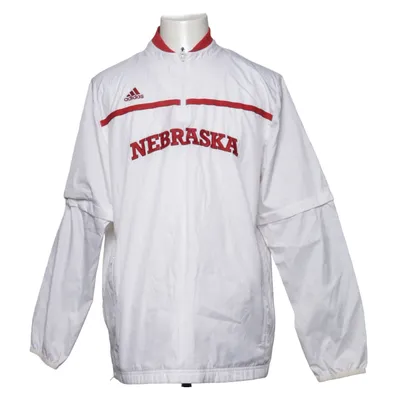 Træningsjakke (Hvid, Rød) fra Adidas Polyester