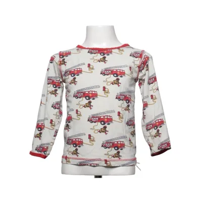 Langærmet t-shirt (Beige, Rød) fra Snoozy Bomuld, Elastan