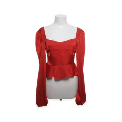 Peplum top (Rood) van Nelly Polyester