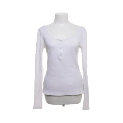 Henley shirt (Wit) van Pieces Organisch katoen, Elastaan