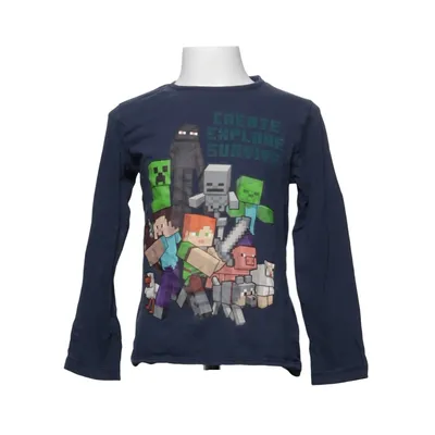 Långärmad t-shirt (Blå) från Mojang Bomull