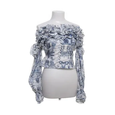 Crop top (Blauw, Wit) van PrettyLittleThing Polyester