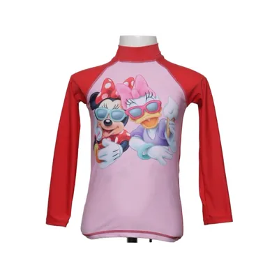 T-shirt de natation (Rouge, Rose) de Disney Minnie Mouse Élasthane, Polyester