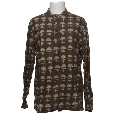 Henley shirt (Bruin, Beige) van Fabindia Katoen