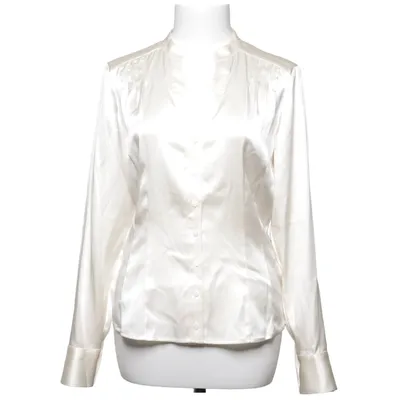 Blouse (Beige) van Un Deux Trois Elastaan, Zijde