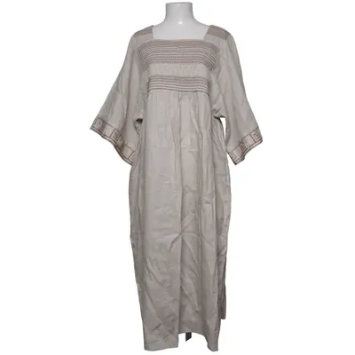 Robe longue (Beige) de Tory Burch Coton, Lin, Polyester