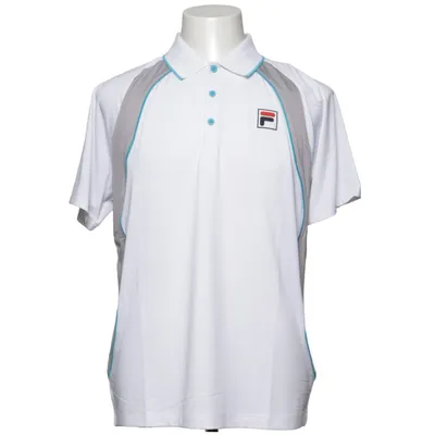 Polo (Blanc, Gris, Bleu) de Fila Élasthane, Polyester recyclé