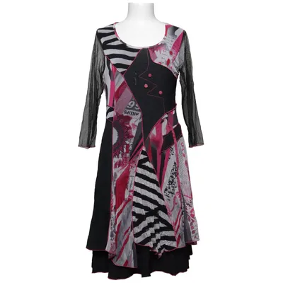 Robe (Noir, Rose, Blanc) de Wearhouse Élasthane, Polyester, Viscose
