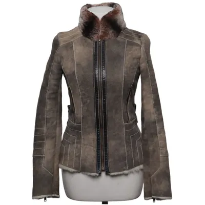 Shearlingjacka (Brun) från Shearling Akryl, Skinn, Polyester, Ull