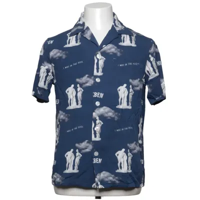 Short sleeve shirt (Blue, White) from Nikben Viscose