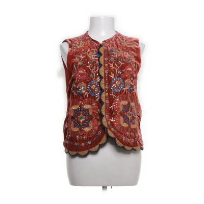 Vest (Red, Multicolored) from Brach Brach Cotton, Polyester
