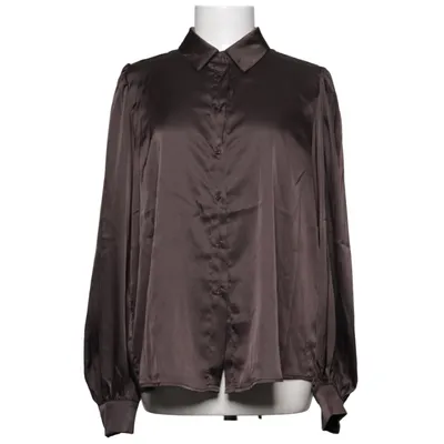 Shirt (Flowy Satin LS Shirt) van NA-KD Elastaan, Polyester
