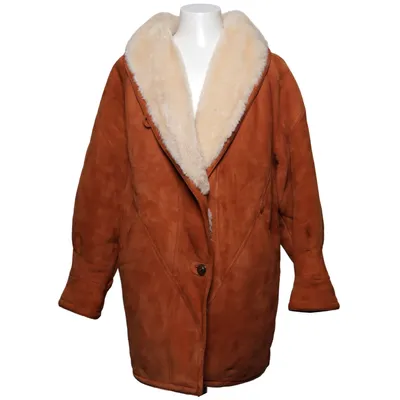 Shearling jas (Bruin, Beige) van Shearling
