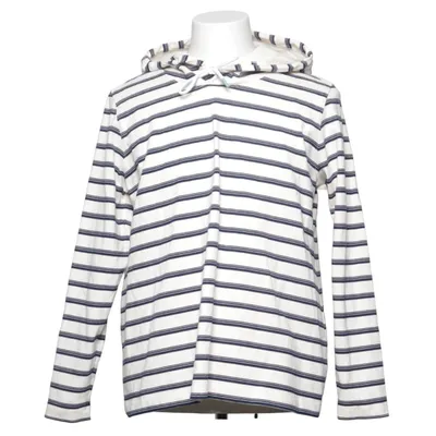 Sweat à capuche (Blanc, Bleu) de Lands' End Coton
